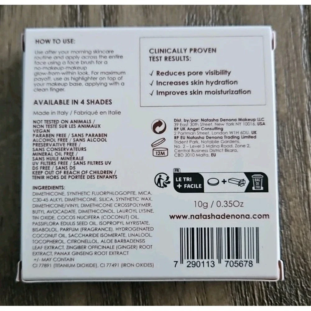 Natasha Denona Hy-Gen Skincare Infused Glow Beautifier MEDIUM .35oz/10g FULL SZ